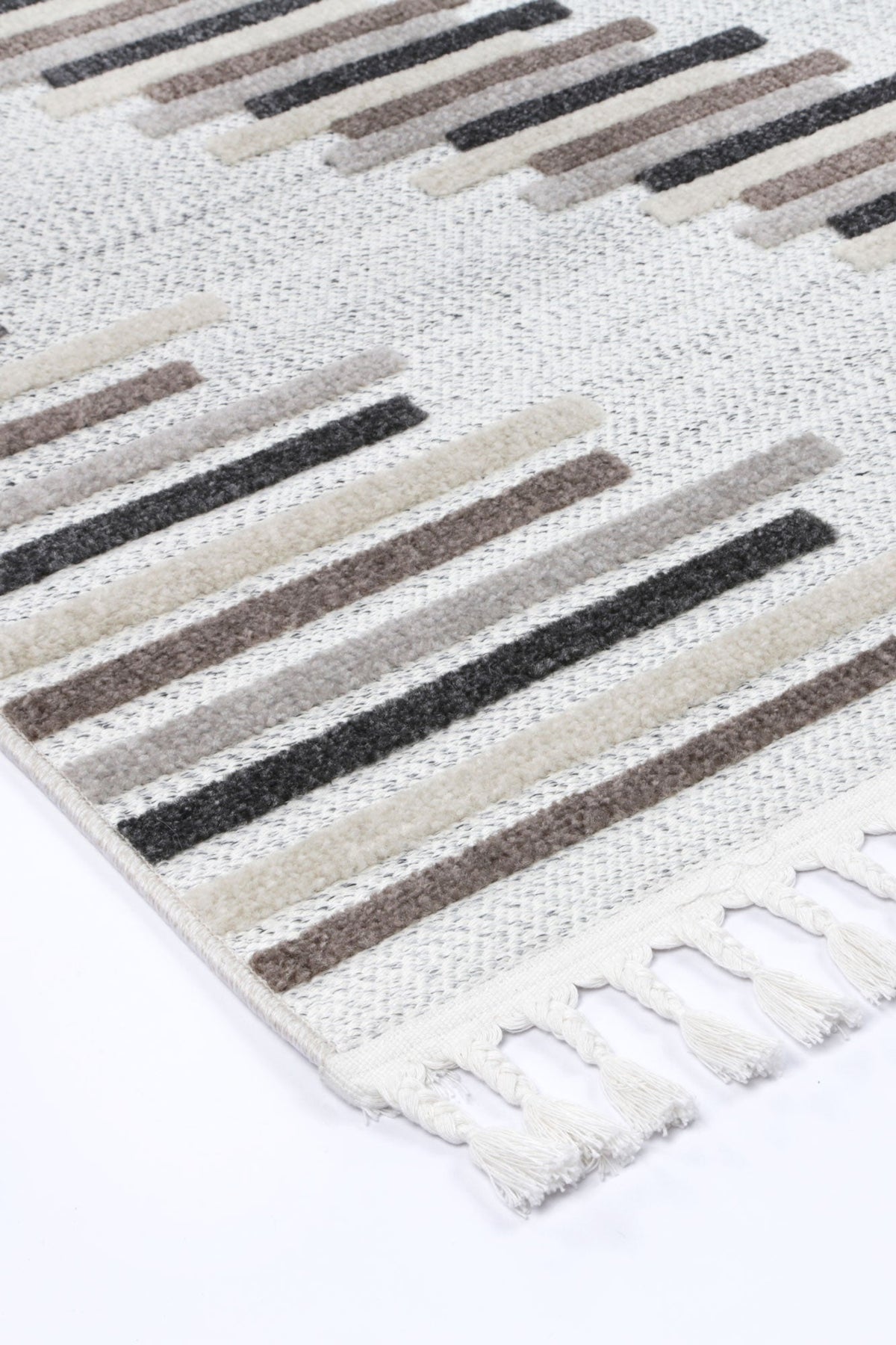 Mars Attica Diamond Stone and Grey Rug