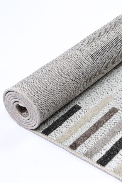 Mars Attica Diamond Stone and Grey Rug