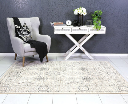 Ario Tapestry Traditional Cream Rug