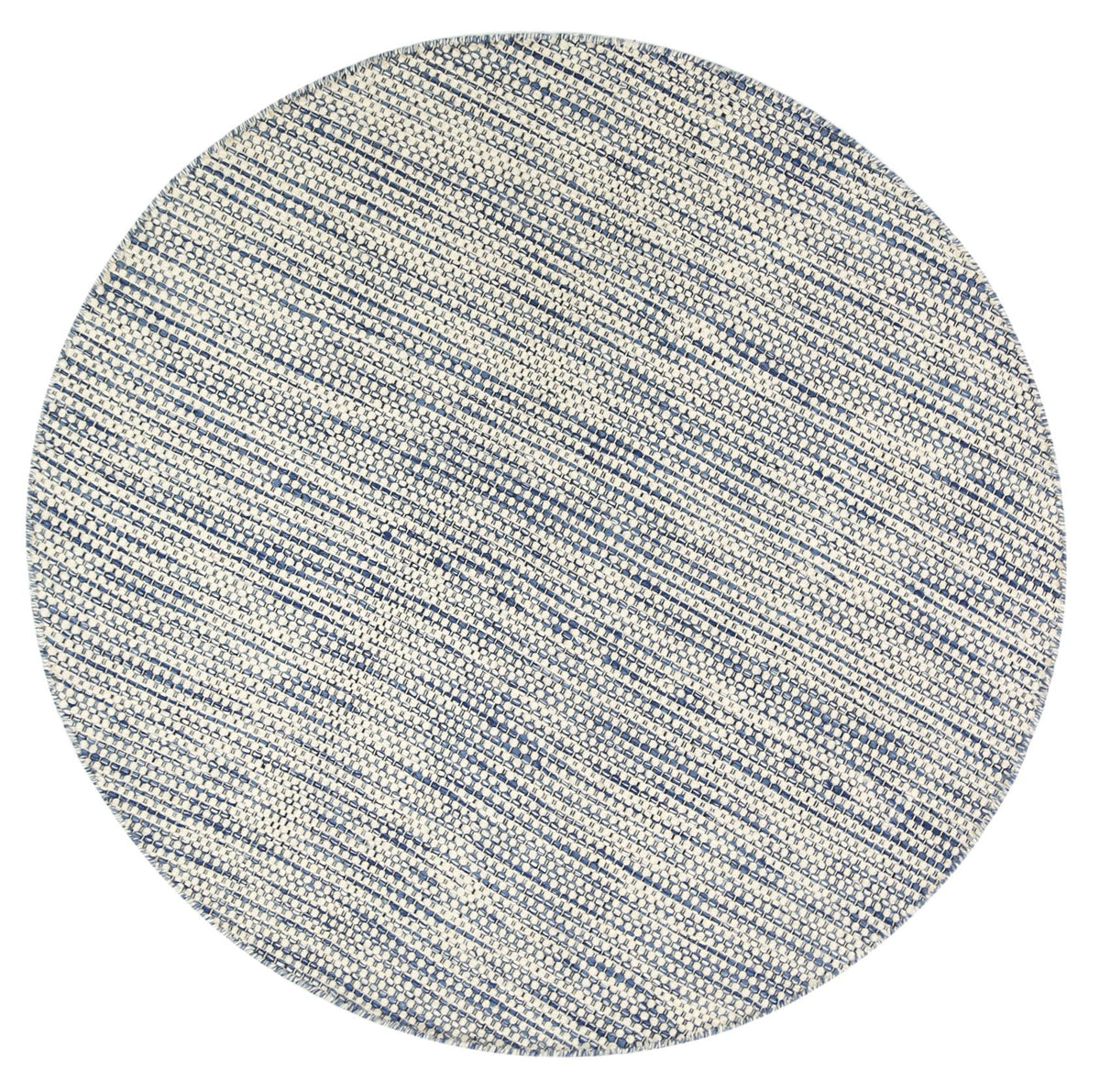 Skandi Lagertha Blue Round Wool Rug