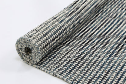 Skandi Ingrid Teal Wool Rug