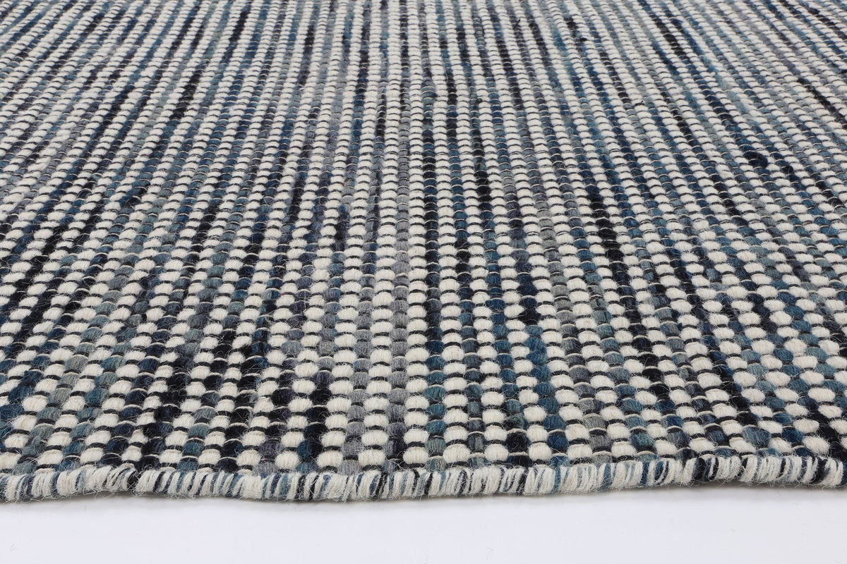 Skandi Ingrid Teal Wool Rug
