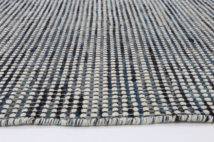 Skandi Ingrid Teal Wool Rug