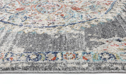 Salsa Hollow Medalion Transitional Grey Rug