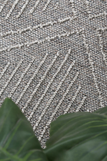 Vanuatu Vouza Grey Geometric Flatweave Rug