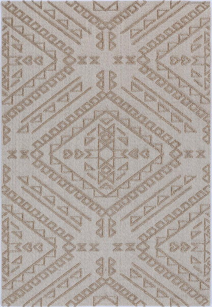 Liro Kilifa Beige Tribal Flatweave Rug