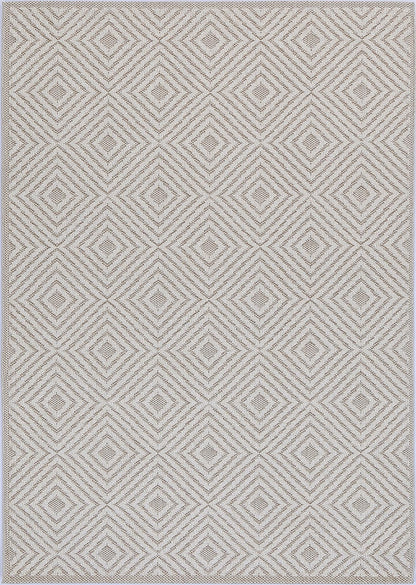Liro Wickham Beige Geometric Flatweave Rug