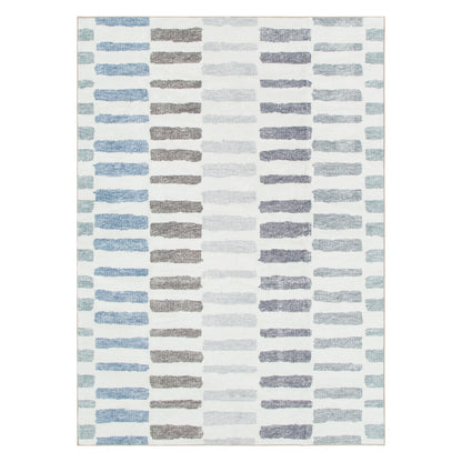 Washwell Modern Stripes Machine Washable Rug - WASH003
