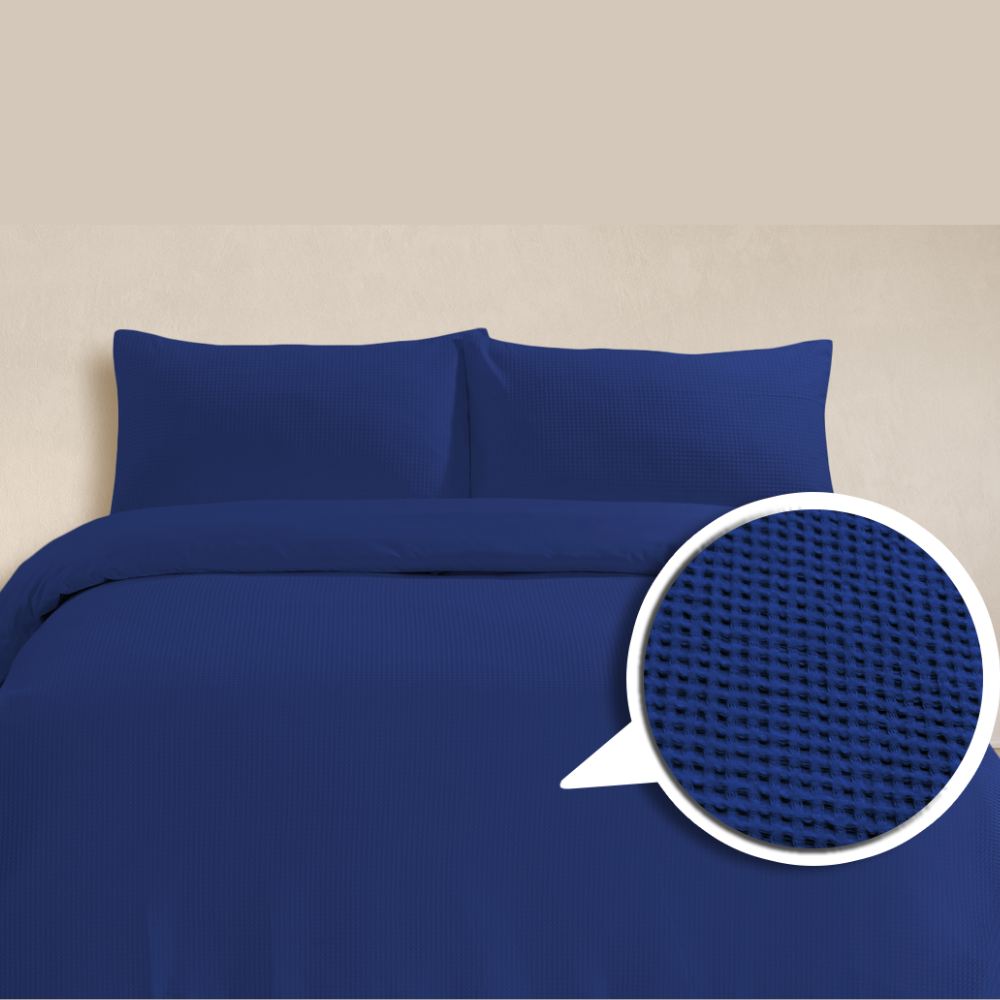 Alaria Waffle Quilt Cover Set, King Bed