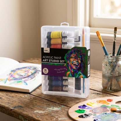 Makr Gift Box Acrylic Art Set - 14pce