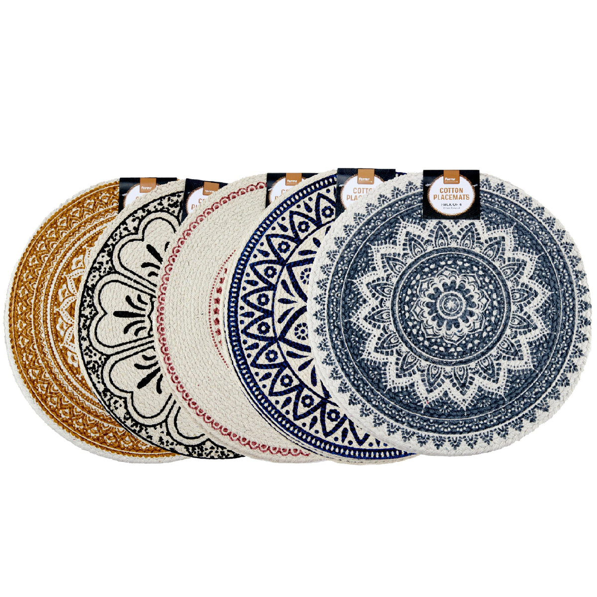 Formr Cotton Braided Placemats - 4pk